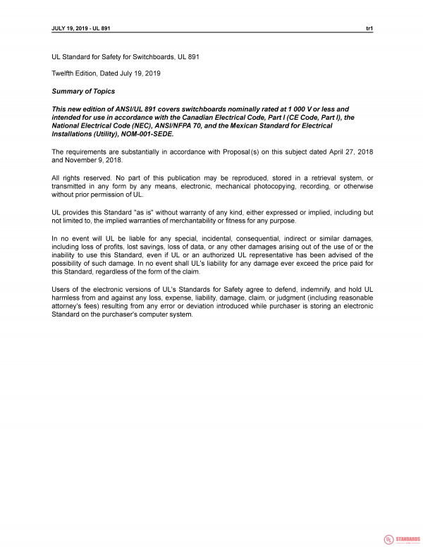 UL 891 PDF